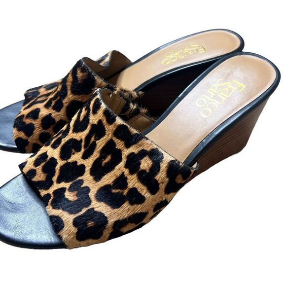 Franco Sarto Leopard Print Dyed Calf Fur
Wedge - 7.5 - Picture 6 of 15